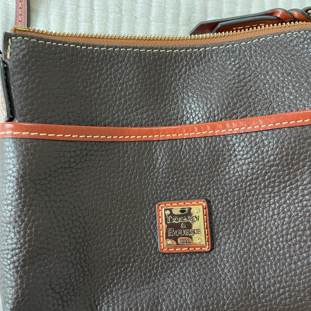 Dooney & Bourke Brown Leather Crossbody Purse - Picture 2 of 6